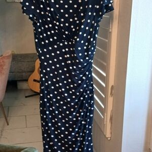 Navy Blue Polka Dot Dress